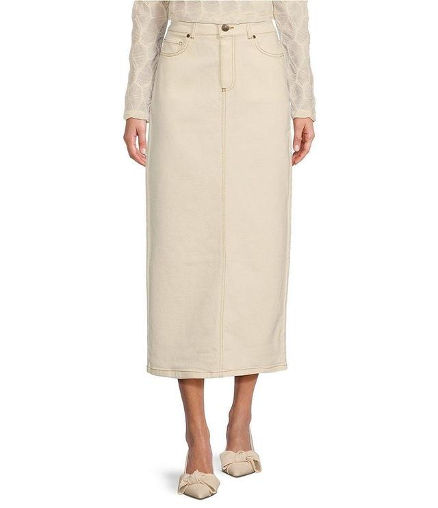 Antonio Melani Devin A-Line Demin Midi Skirt Product Image