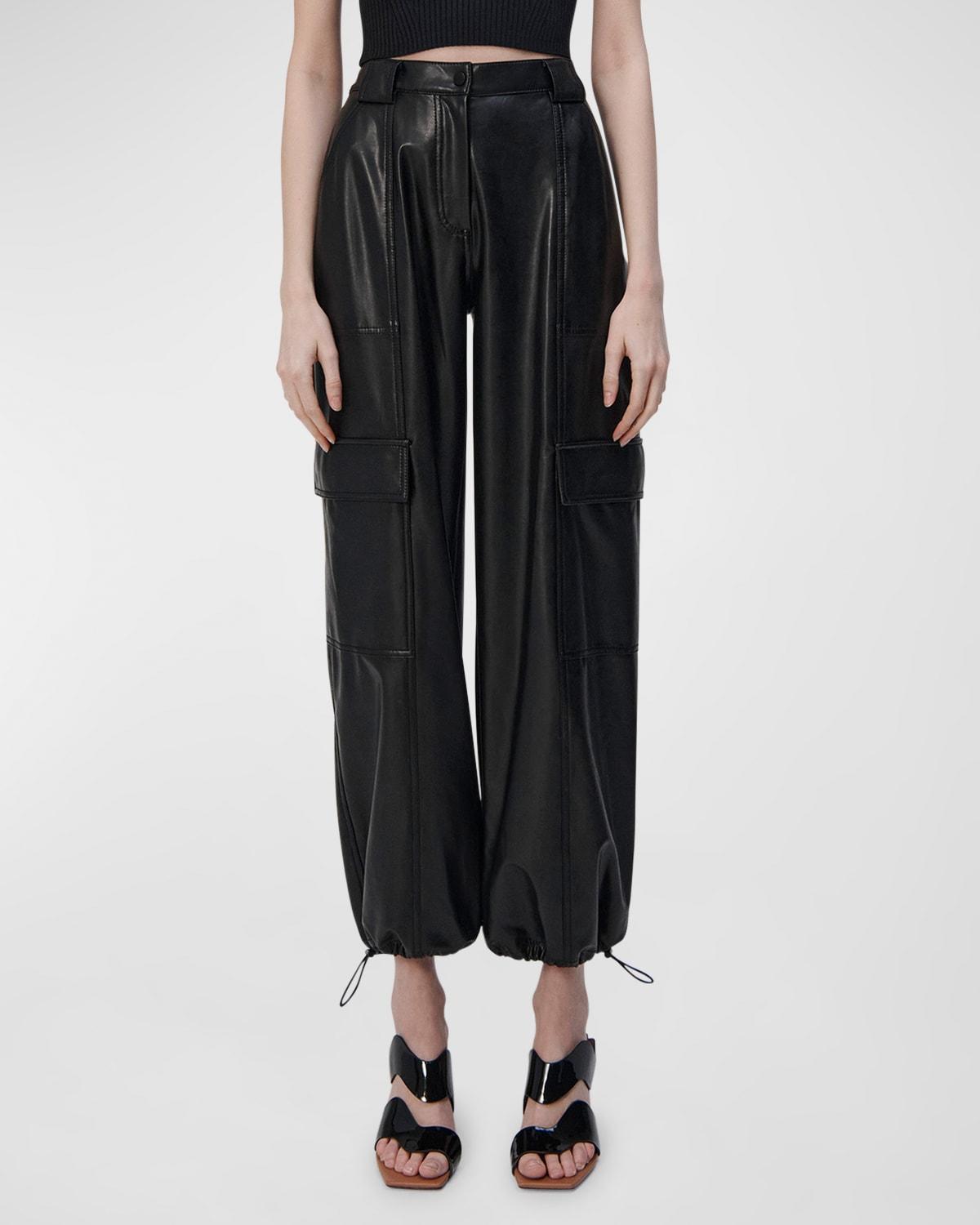 Luxe Faux Leather Cargo Pant Product Image