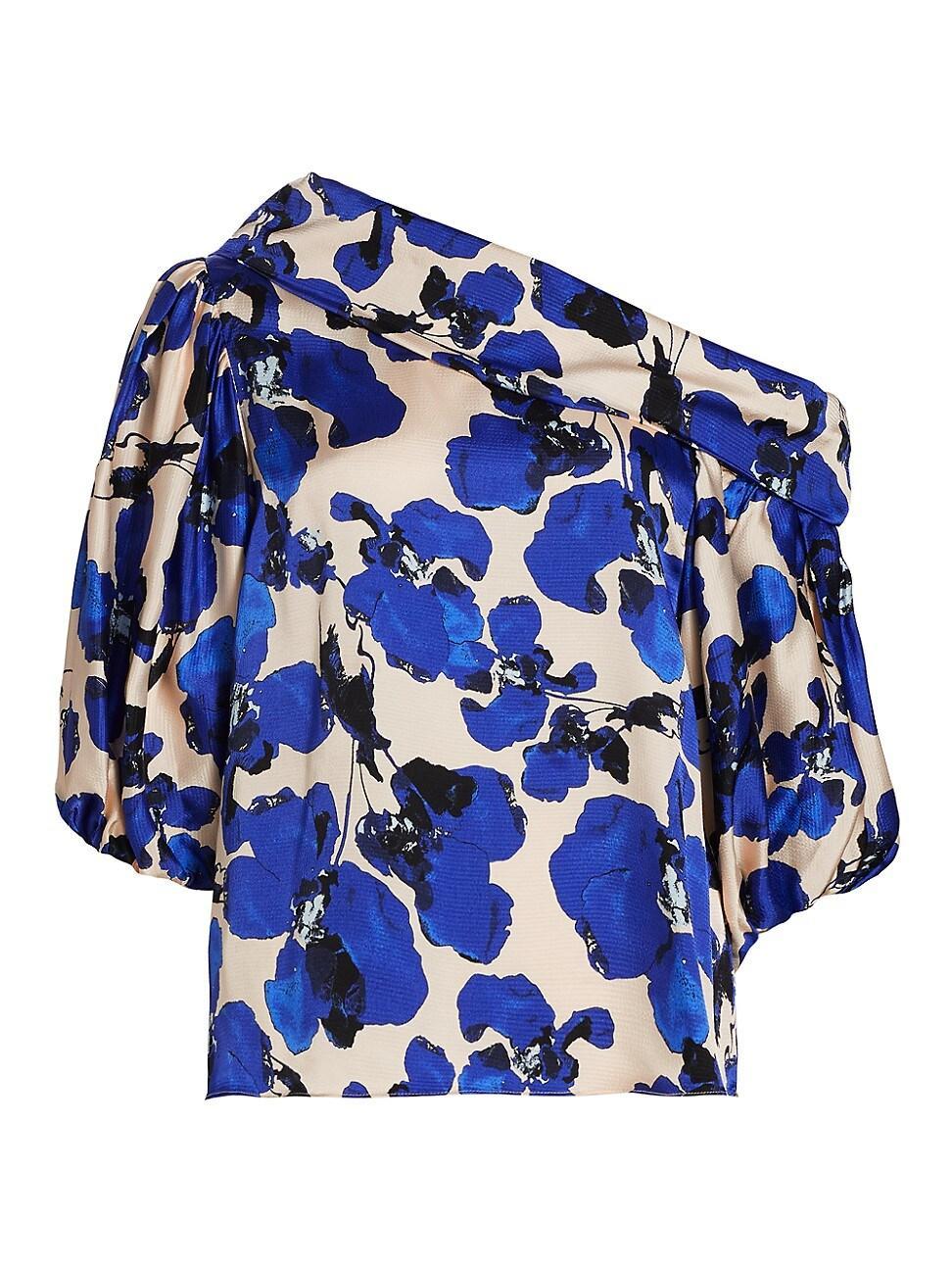 Womens Georgia Floral One-Shoulder Top Product Image