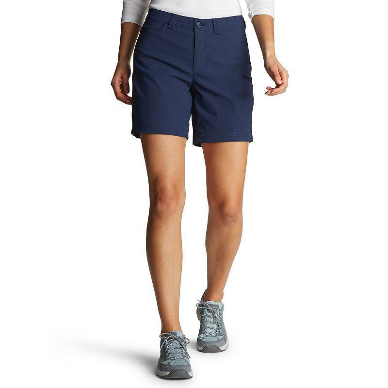 Womens Eddie Bauer Rainier Waterproof Active Shorts Medium Blue Product Image