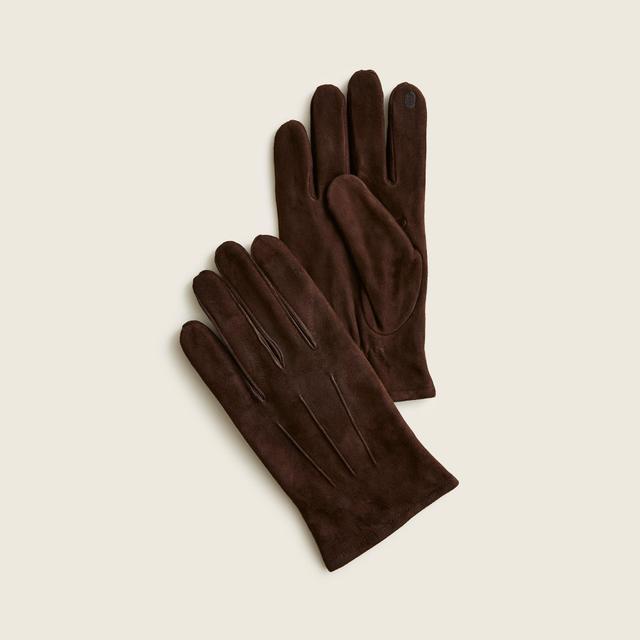 Cashmere-lined suede gloves Product Image