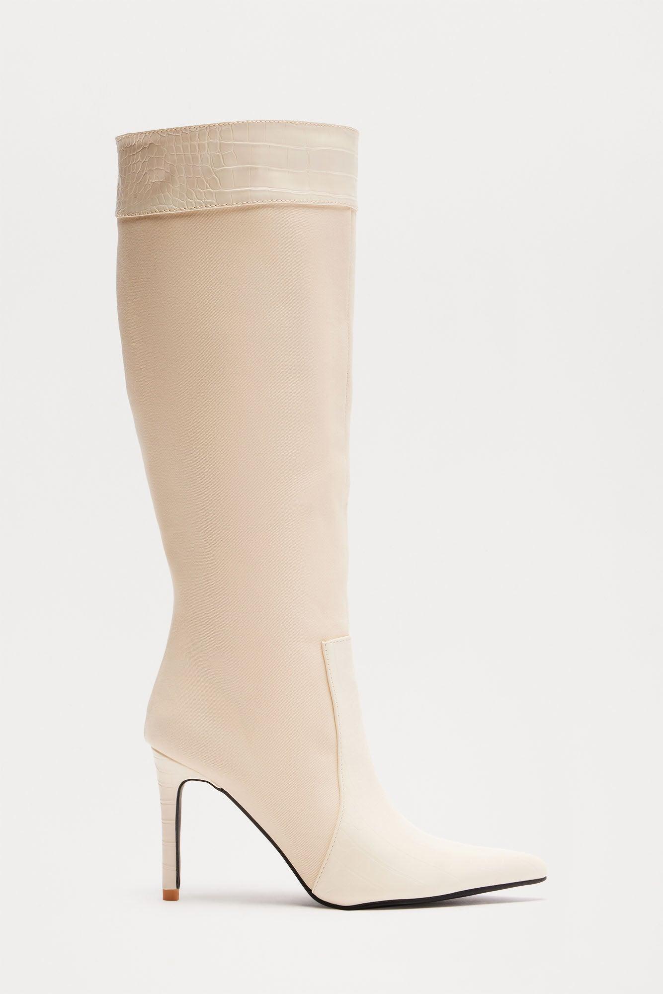 Boston Knee High Boots - Ivory product image