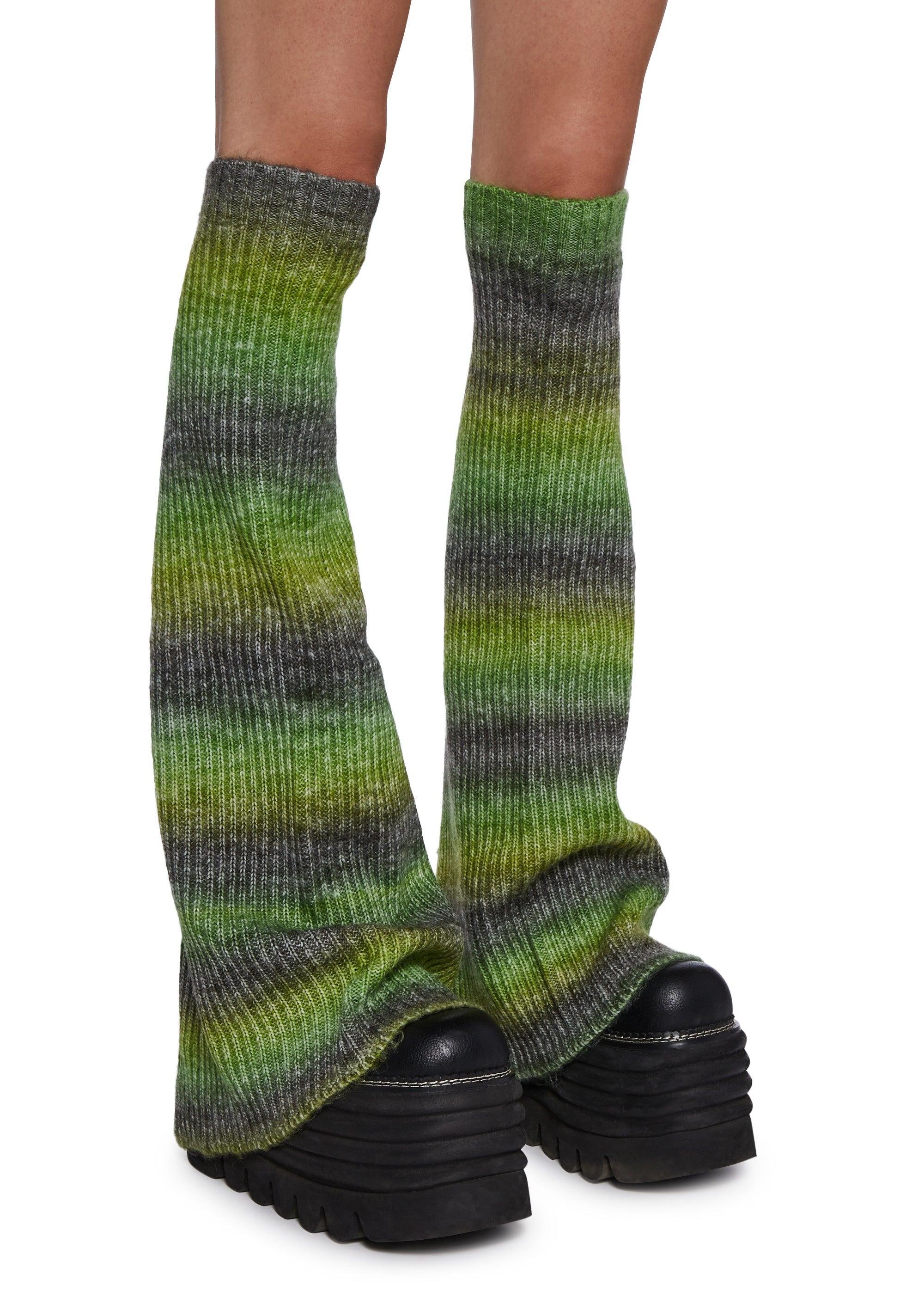 Current Mood Cable Knit Ombre Leg Warmers - Stripe Product Image