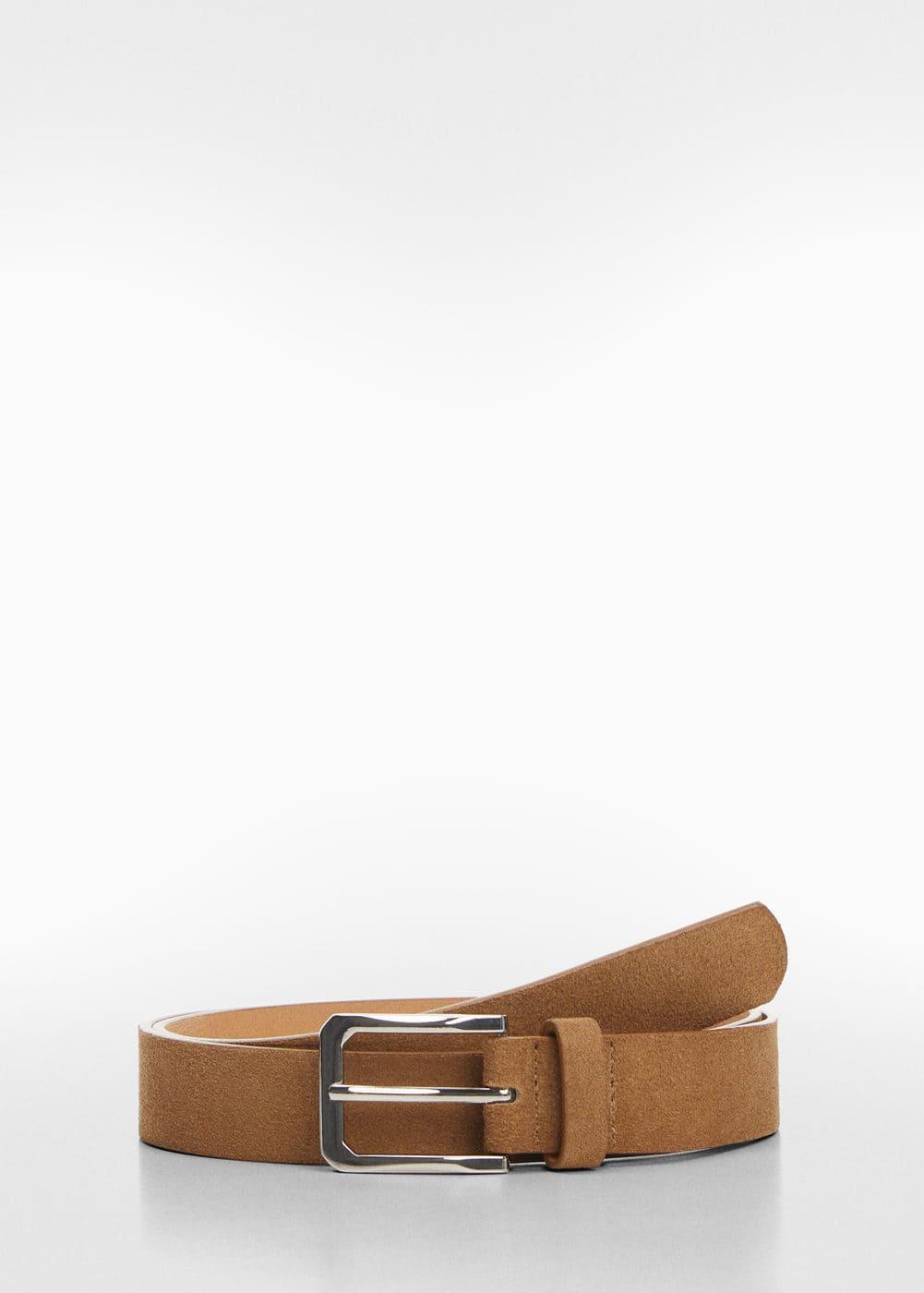 MANGO MAN - Suede belt beigeMen Product Image