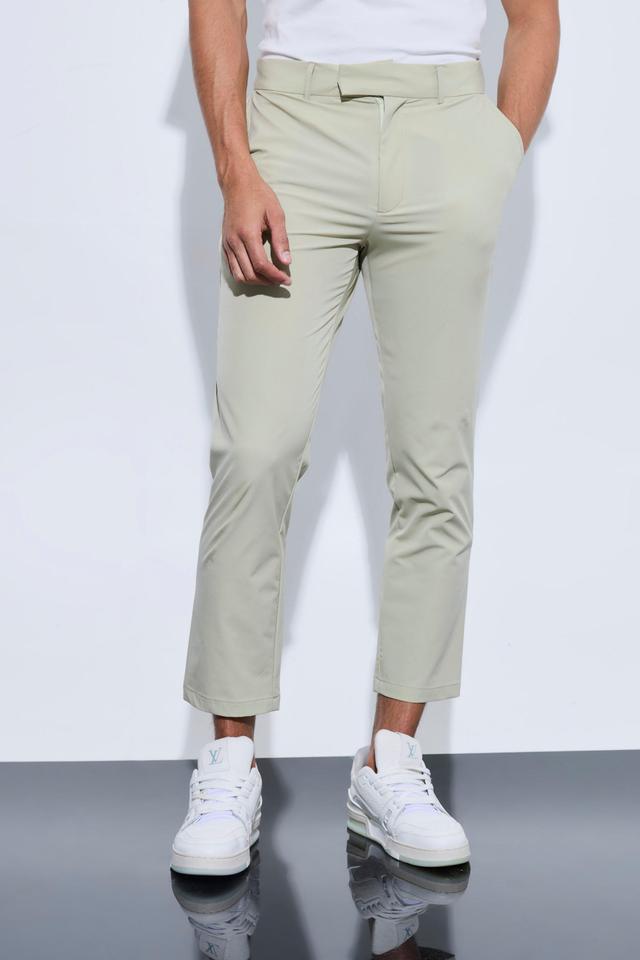 Stretch Tailored Cropped Trousers | boohooMAN USA Product Image