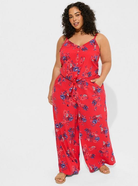 High-Rise Wide-Leg Pull On Challis Wide Leg Pant product image