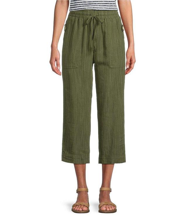 Westbound Petite Size Cropped High Rise Pull-On Utility Pants Product Image