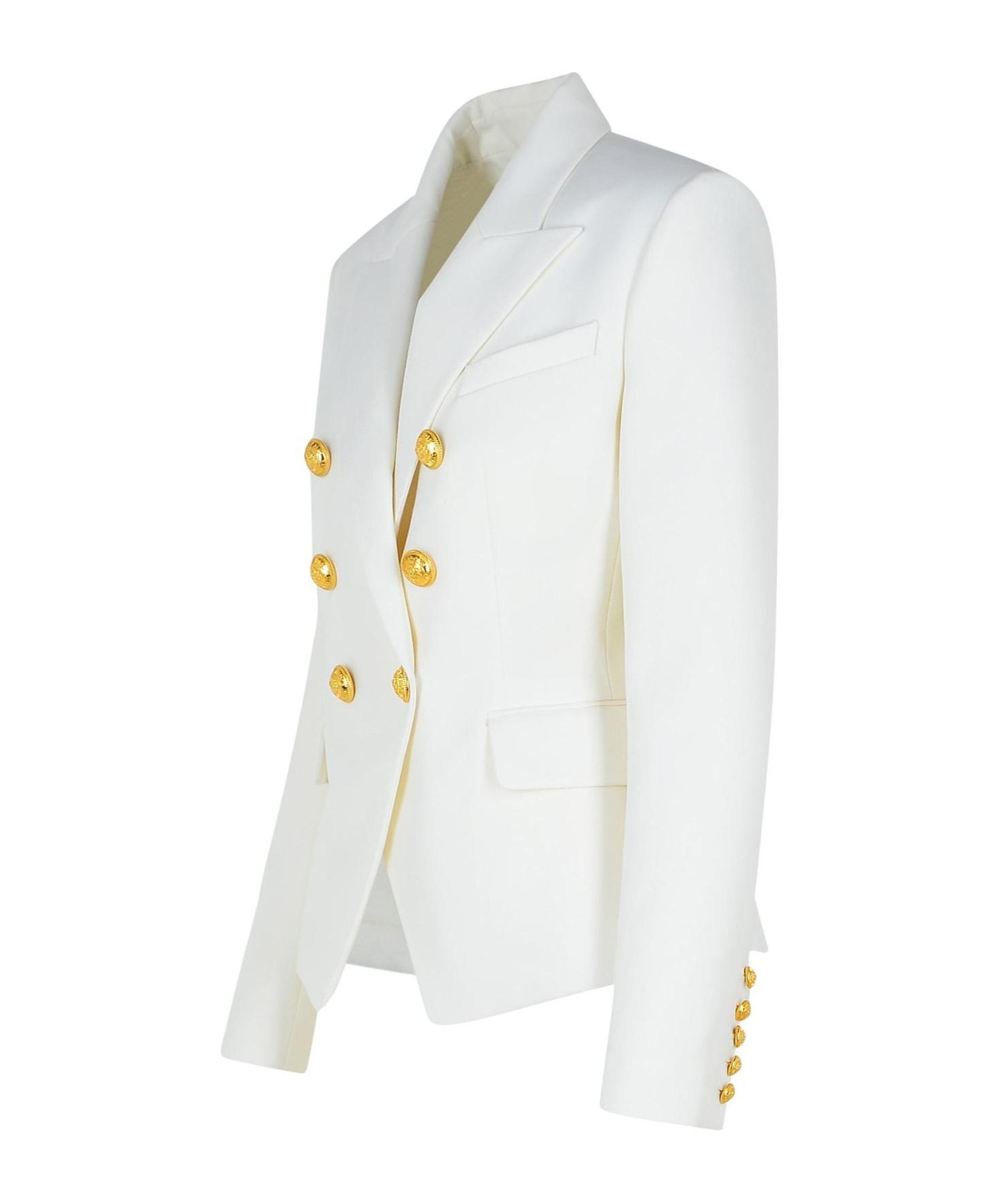 BALMAIN Double Breasted Tailored Blazer In White Product Image