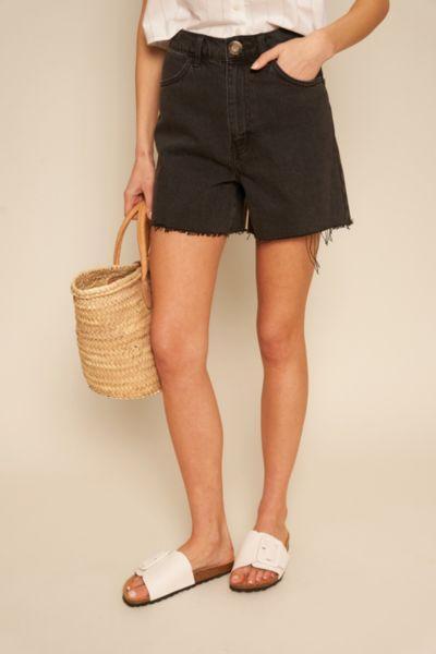 Whimsy and Row Whimsy + Row Natasha Organic Cotton Denim Shorts Womens at Urban Outfitters Product Image