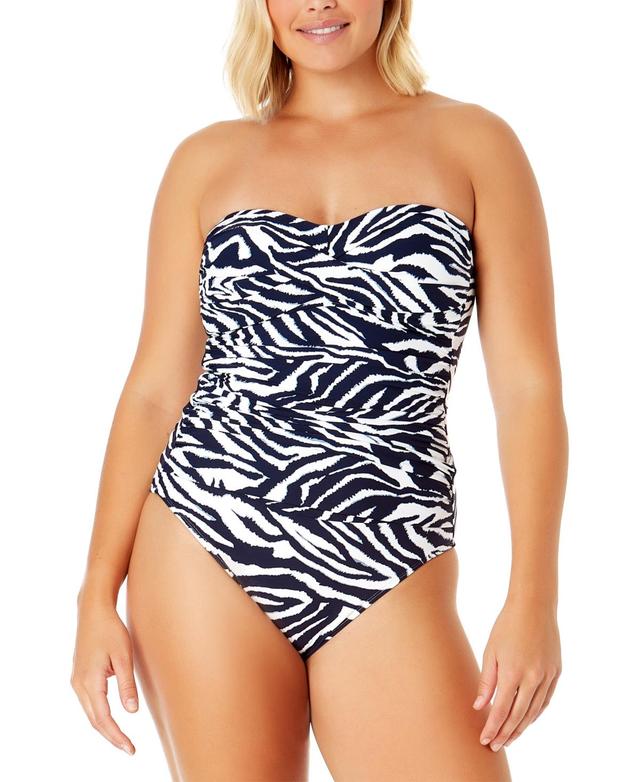 Women's Twist-Front Strapless One Piece Swimsuit  Product Image