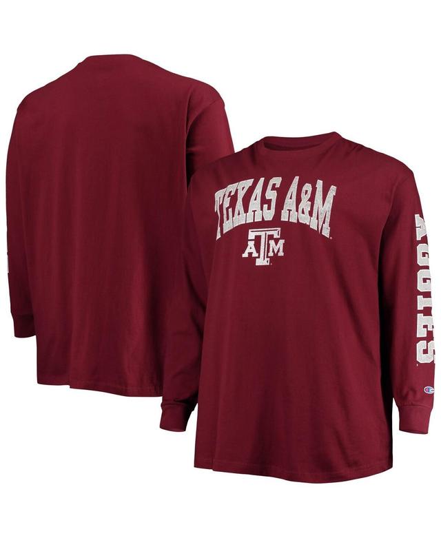 Mens Champion Maroon Texas A&M Aggies Big & Tall 2-Hit Long Sleeve T-Shirt Product Image