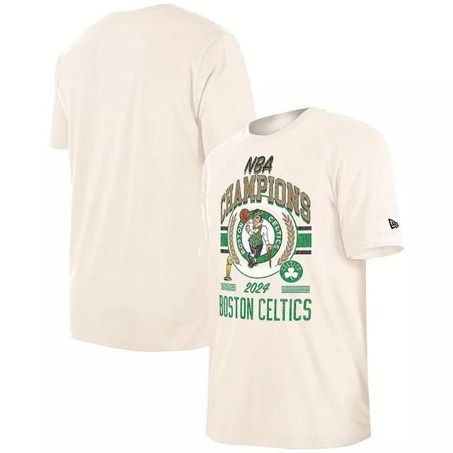 New Era Mens Cream Boston Celtics 2024 Nba Finals Champions Victory Chrome T-Shirt Product Image