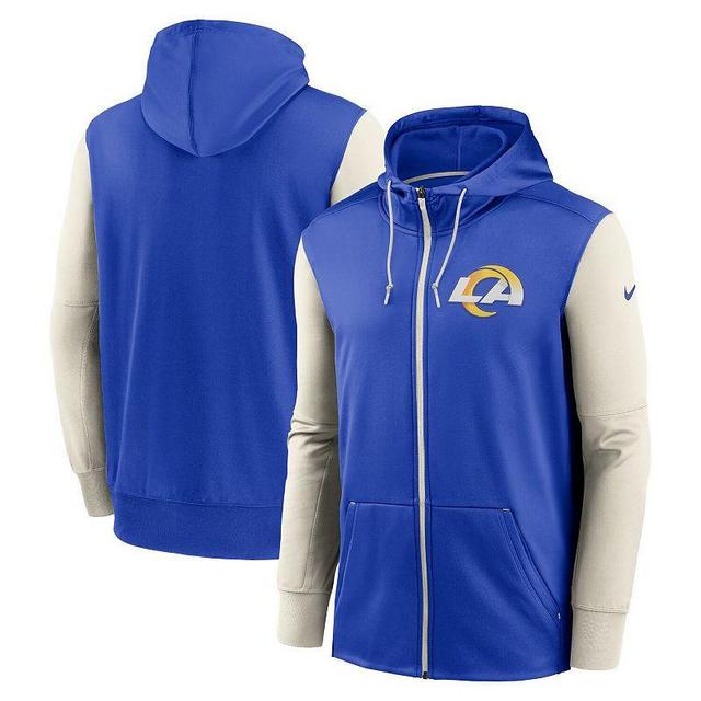 Mens Nike Royal Los Angeles Rams Performance Full-Zip Hoodie Product Image