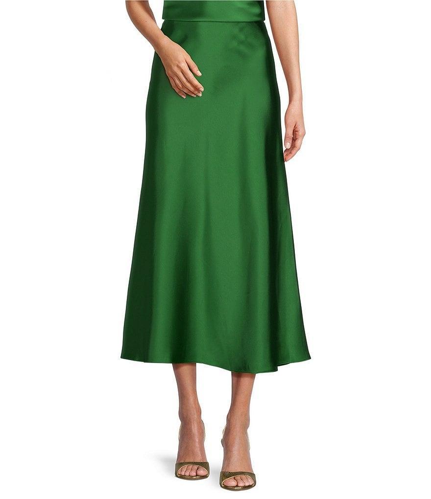 Antonio Melani Bella A Line Satin Maxi Skirt Product Image