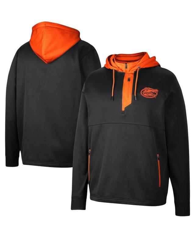 Mens Colosseum Black Miami Hurricanes Luge 3.0 Quarter-Zip Hoodie Product Image