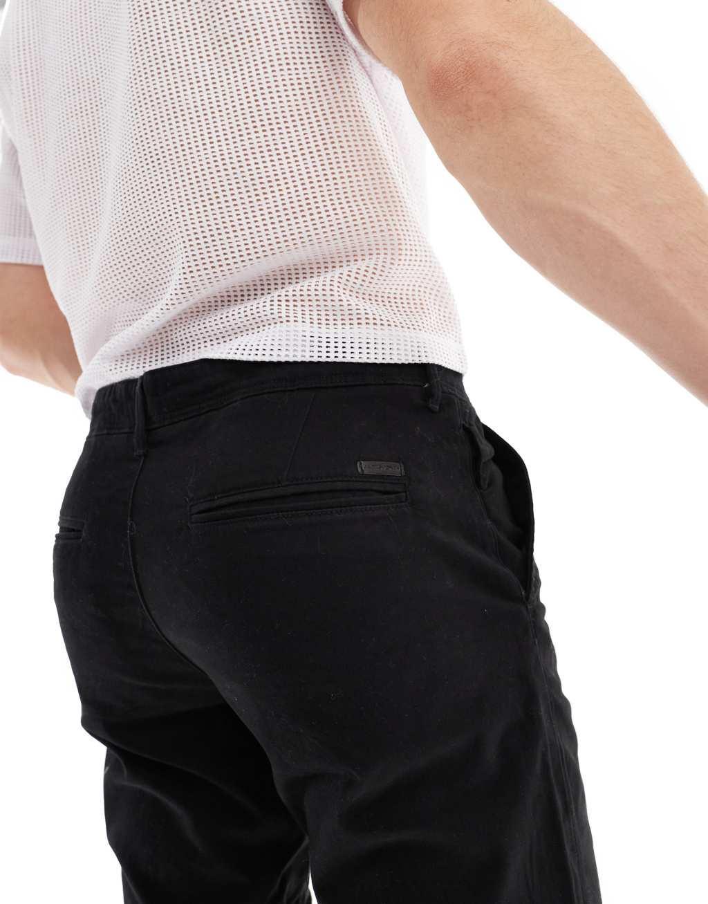 Jack & Jones chino shorts in black Product Image