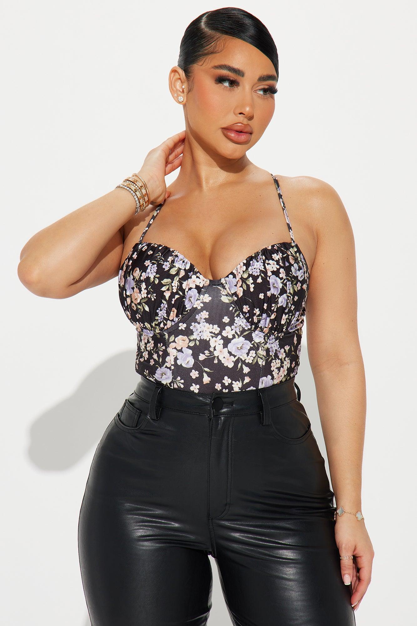 Forever Yours Floral Bodysuit - Black/combo Product Image