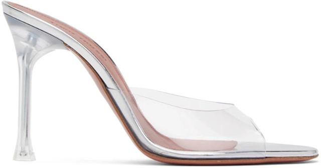 AMINA MUADDI Alexa Pvc Glass Slipper Mule in Transparent - Neutral. Size 38.5 (also in ). Product Image