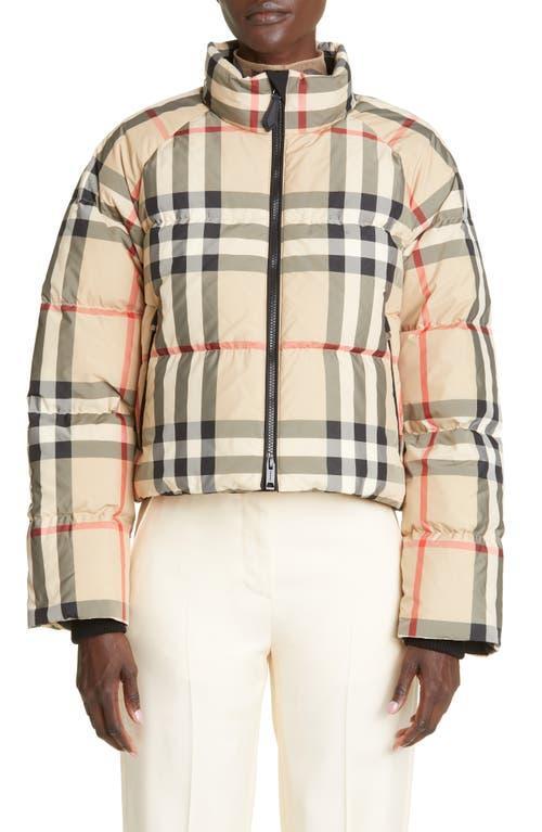 burberry Alshamar Check Down Puffer Jacket Product Image