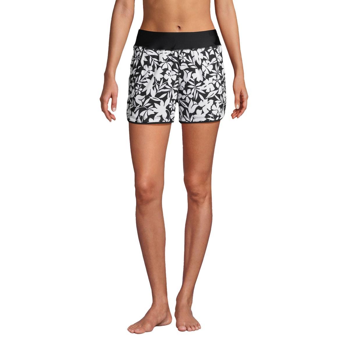 Womens Lands End 3 Quick Dry Elastic Waist Swim Board Shorts With Panty Oxford Product Image