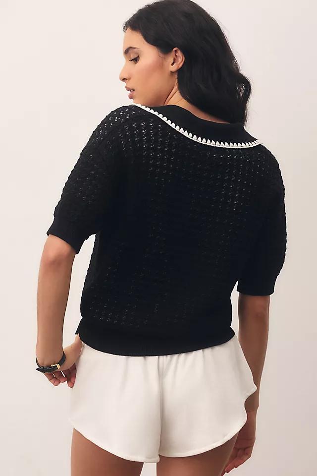 Varley Monte Short-Sleeve V-Neck Sweater Product Image