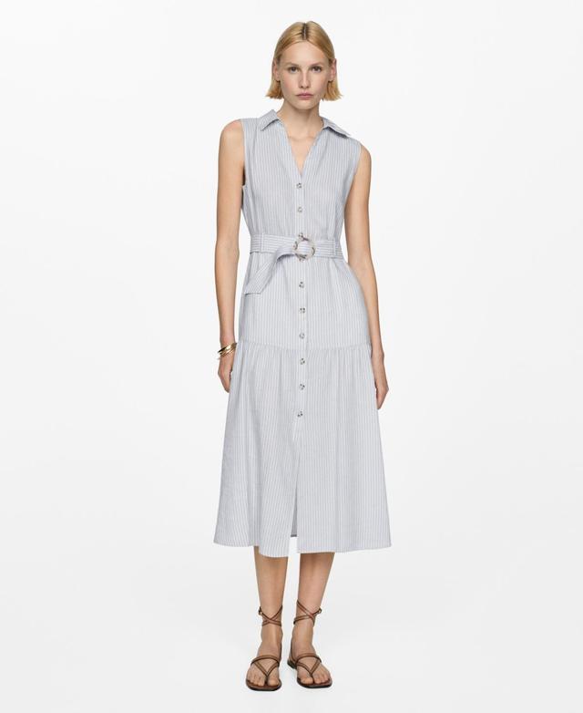 Mango Womens Belt Shirt Dress Product Image