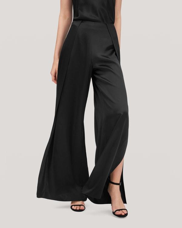 High-Waisted Silk Ginkgo Pants Product Image