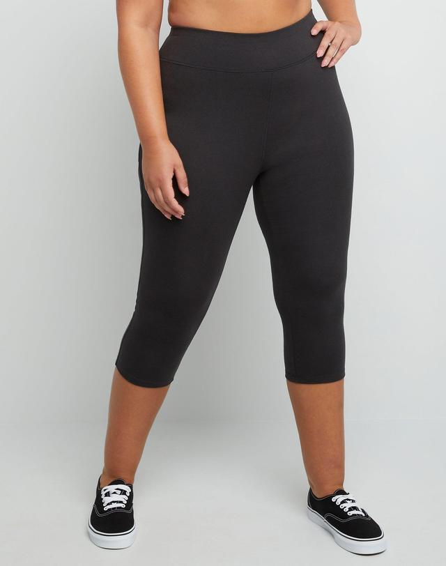 Plus Size Just My Size Stretchy Jersey Capri Leggings, Womens Product Image