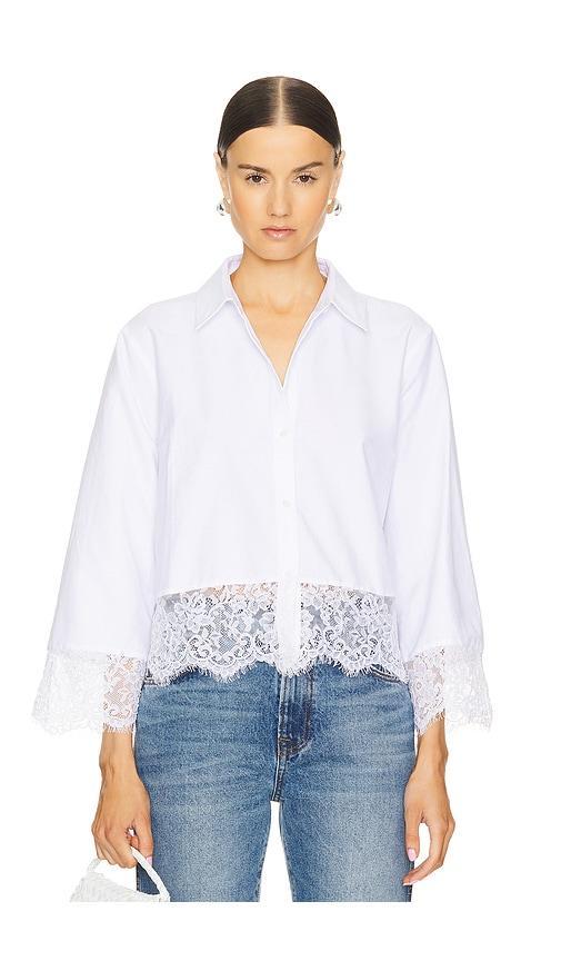 Levo Lace Trim Cropped Shirt product image