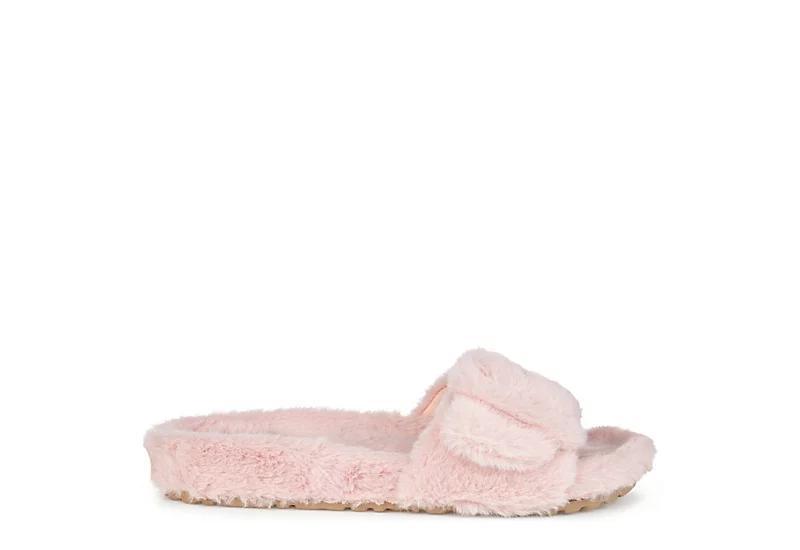 Journee Collection Womens Shadow Faux Fur Slide Slipper Product Image