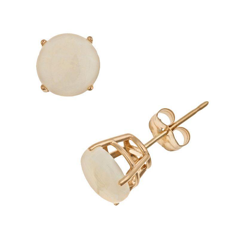 Celebration Gems 14k Gold Opal Stud Earrings, Womens, White Product Image