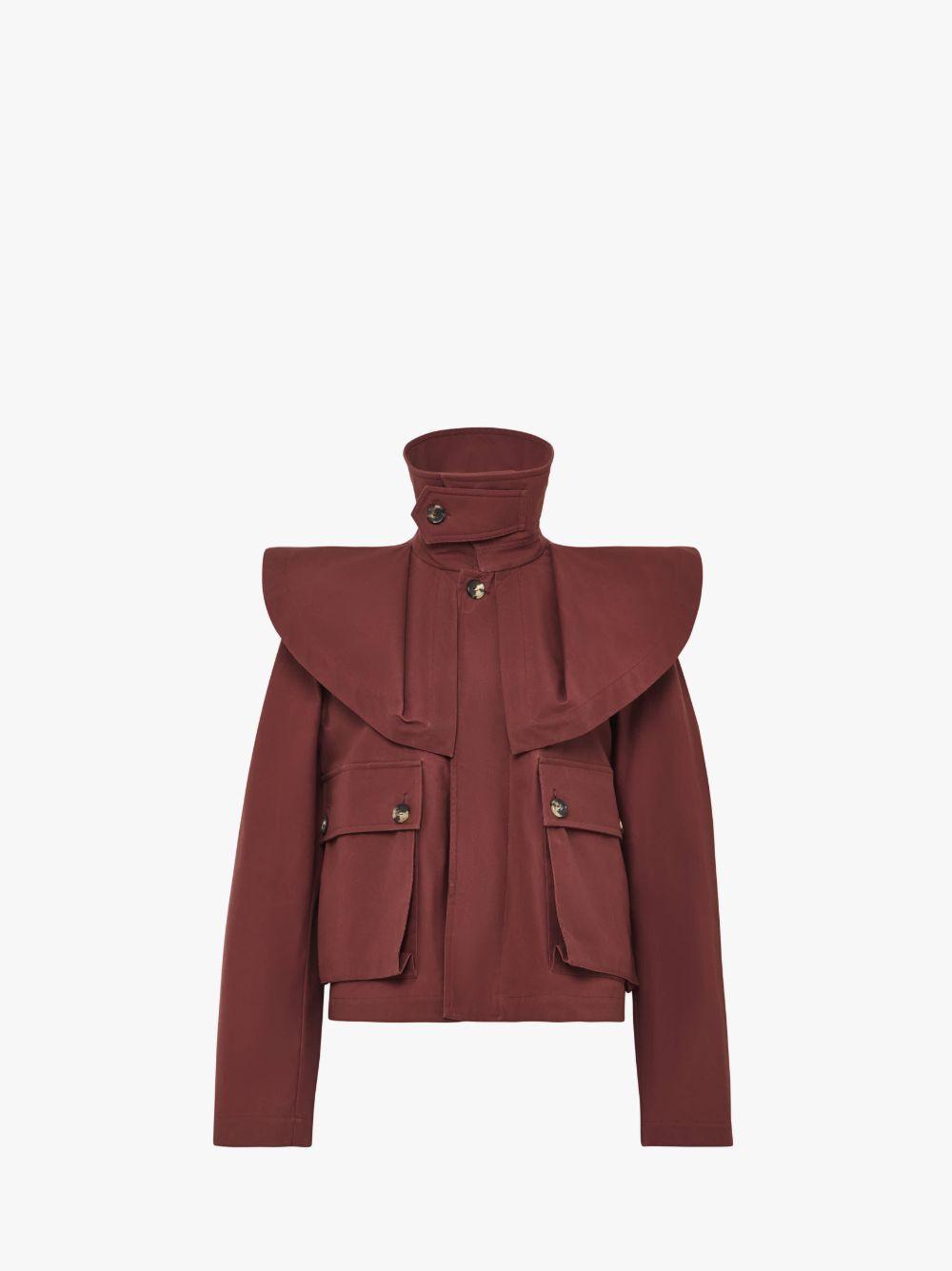 OVERSIZED COLLAR TRENCH JACKET in red | JW Anderson US  Product Image