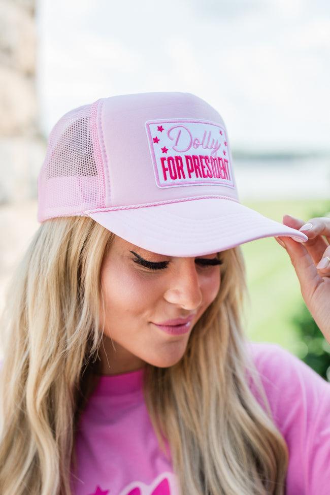 Dolly for President Light Pink Trucker Hat Product Image