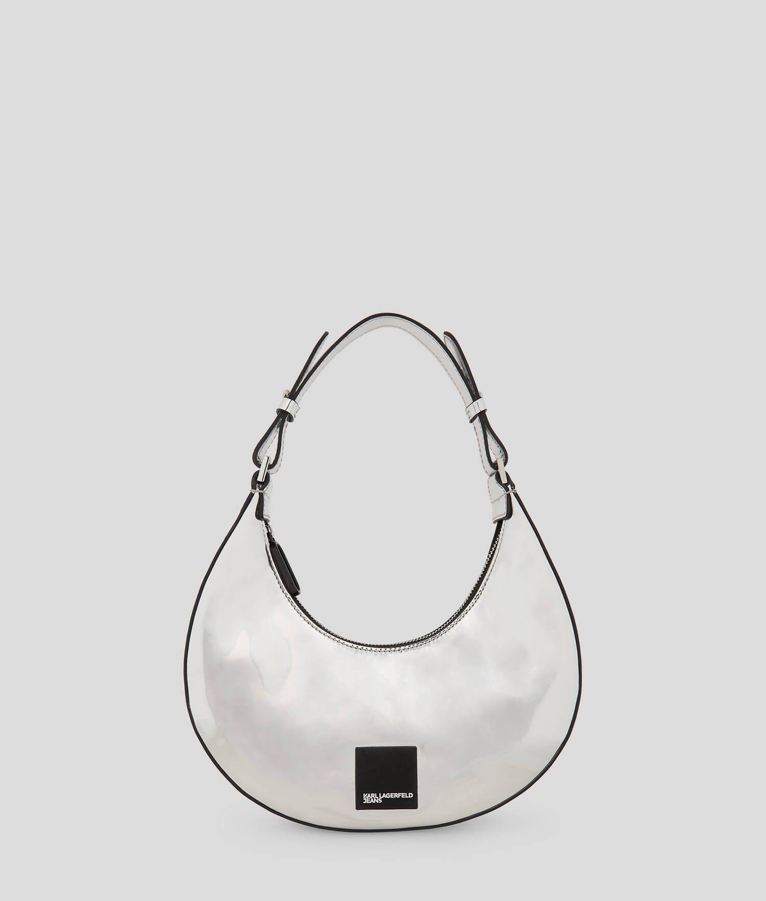 KLJ MIRROR-EFFECT HALF-MOON SHOULDER BAG Product Image