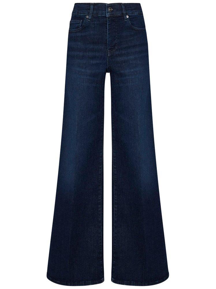 Denim Le Palazzo Jeans In Blue Product Image