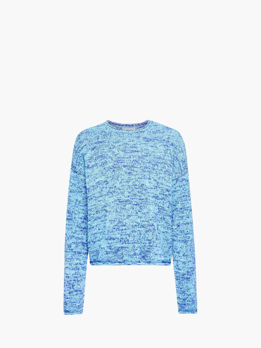 SPACE DYE CREWNECK SWEATER in blue | JW Anderson US  Product Image