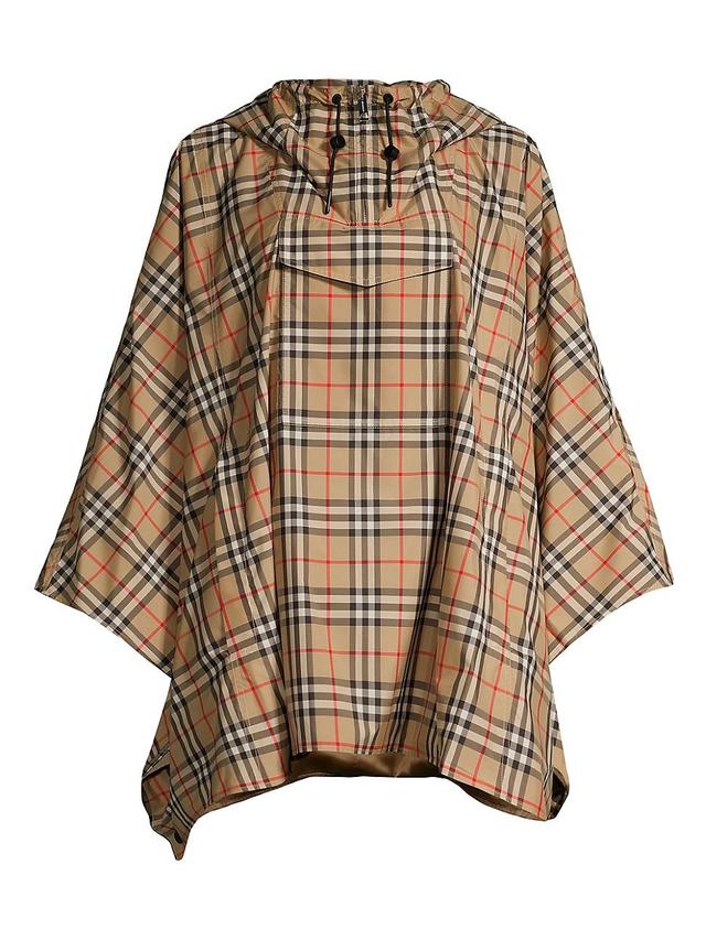 Womens Check Poncho Product Image