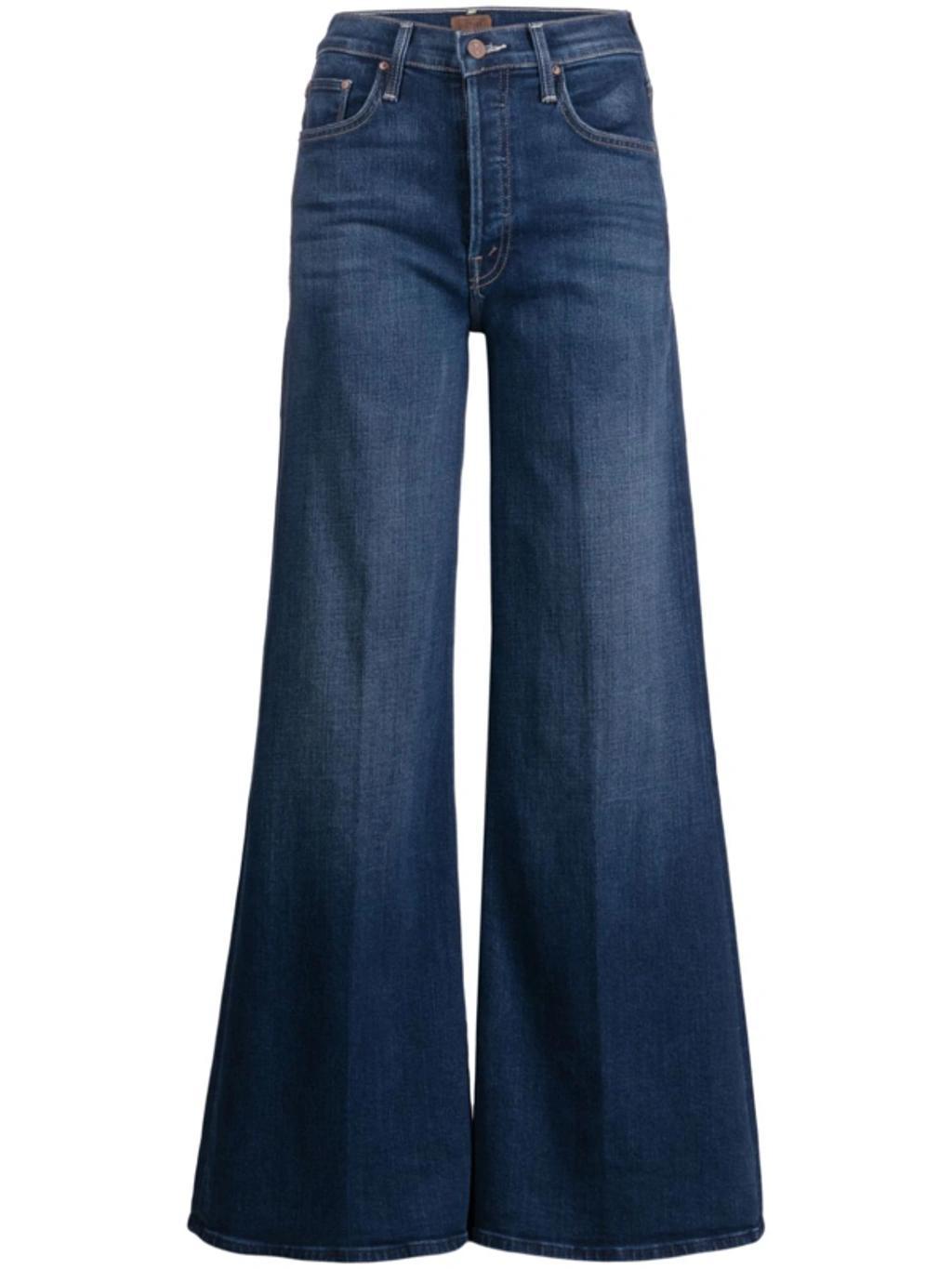 MOTHER High-rise Wide-leg Jeans In Blue product image