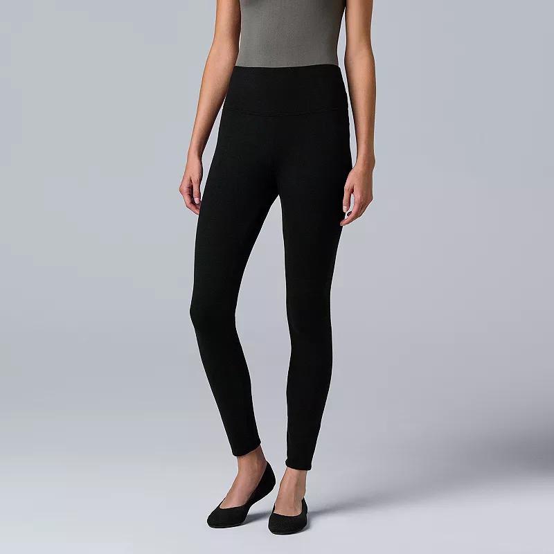 Simply Vera Vera Wang High Rise Womens Live In Fleece Lined Leggings Product Image