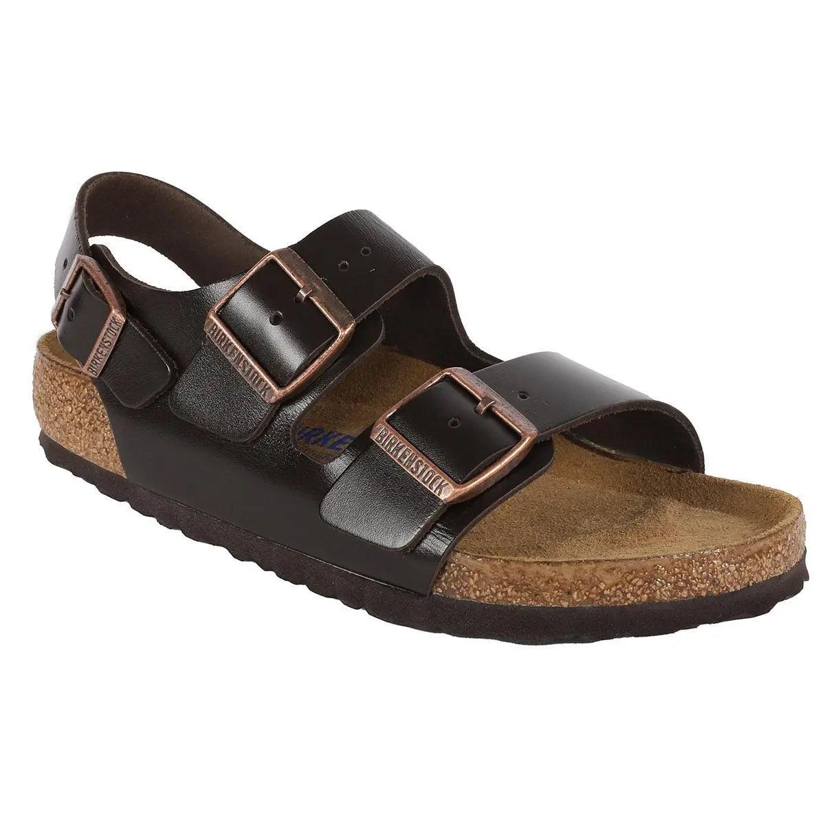 Birkenstock Milano Soft Footbed Smooth Leather Sandals Product Image