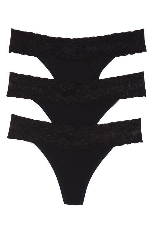 Natori Bliss Perfection Lace Trim Thong Product Image