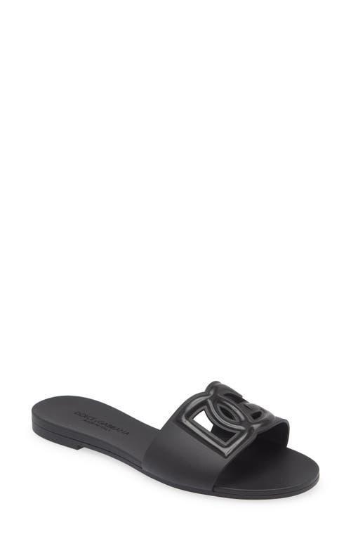 Dolce & Gabbana Bianca Interlock Slide Sandal Product Image
