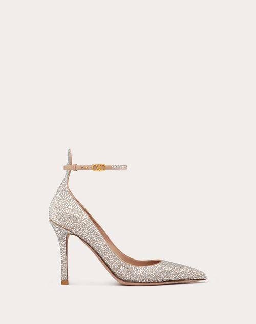 VALENTINO GARAVANI TAN-GO PUMP WITH CRYSTALS 100MM Product Image