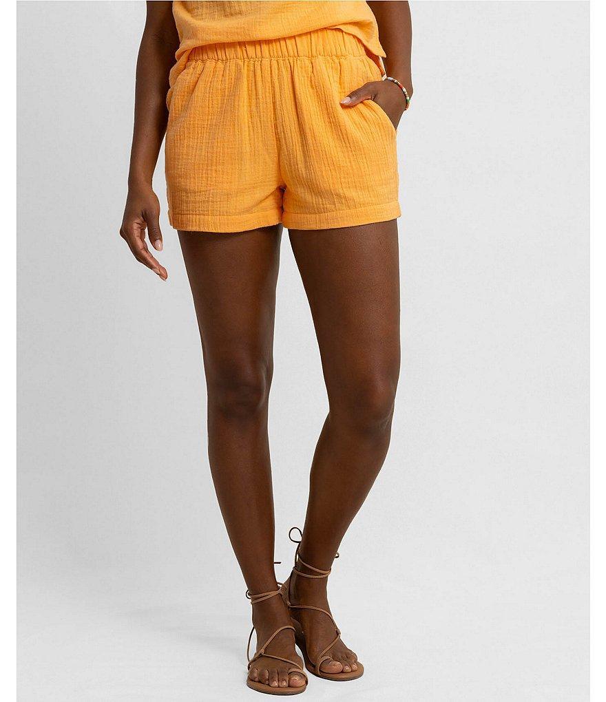 Southern Tide Mary Ellen Gauze High Rise Elastic Waist Shorts Product Image