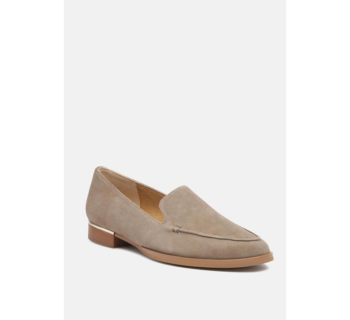 Rag & Co Anna Womens Suede Loafers Brown Product Image