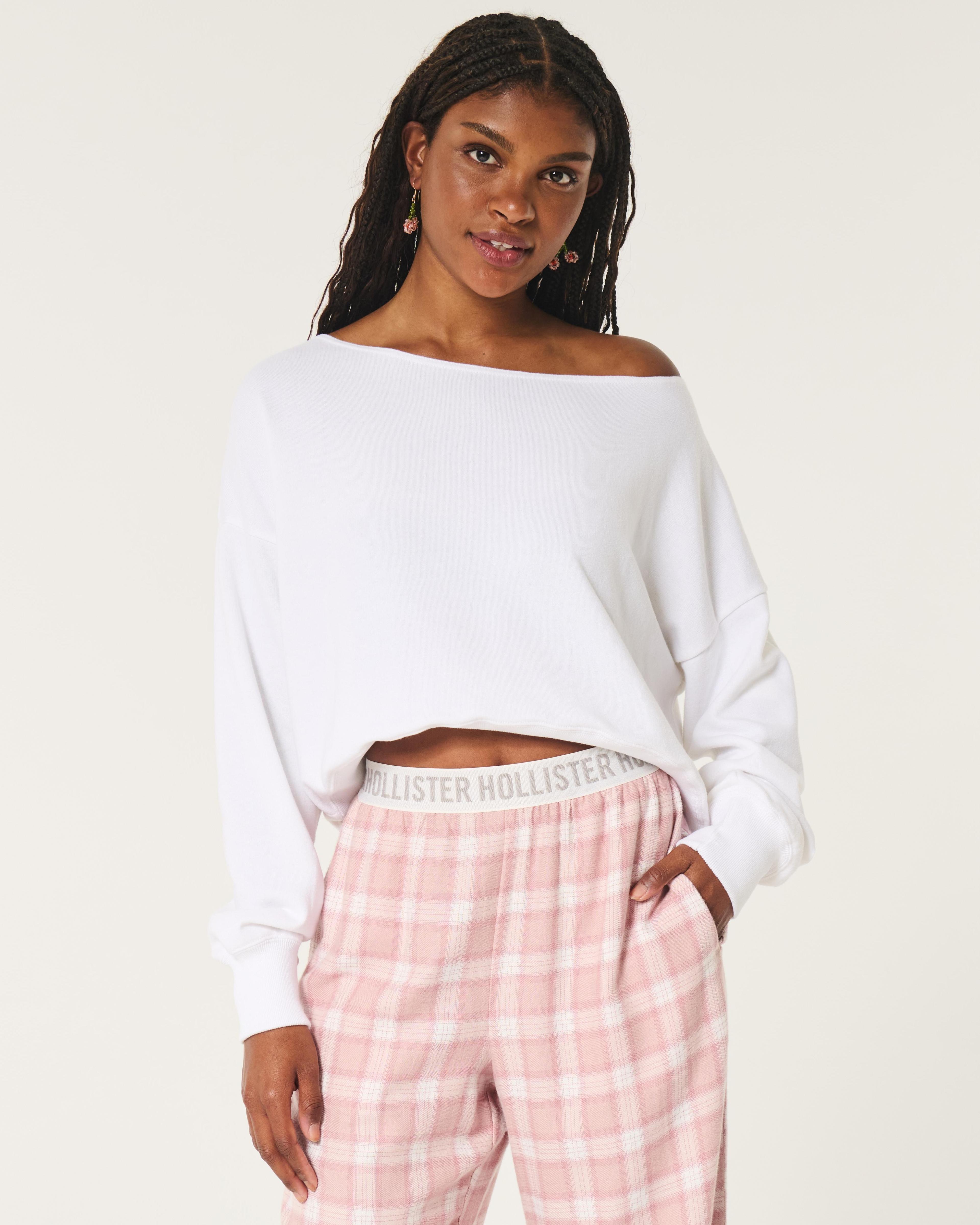 Easy Off-the-Shoulder Terry Sweatshirt Product Image