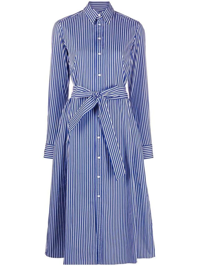 striped belted shirt dress Product Image