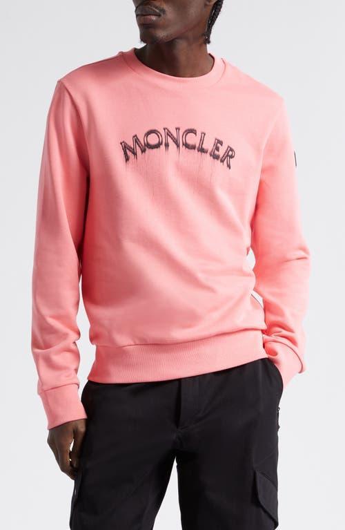 Moncler Logo Sweater in Desert Rose - Pink. Size L (also in M, XL/1X). Product Image