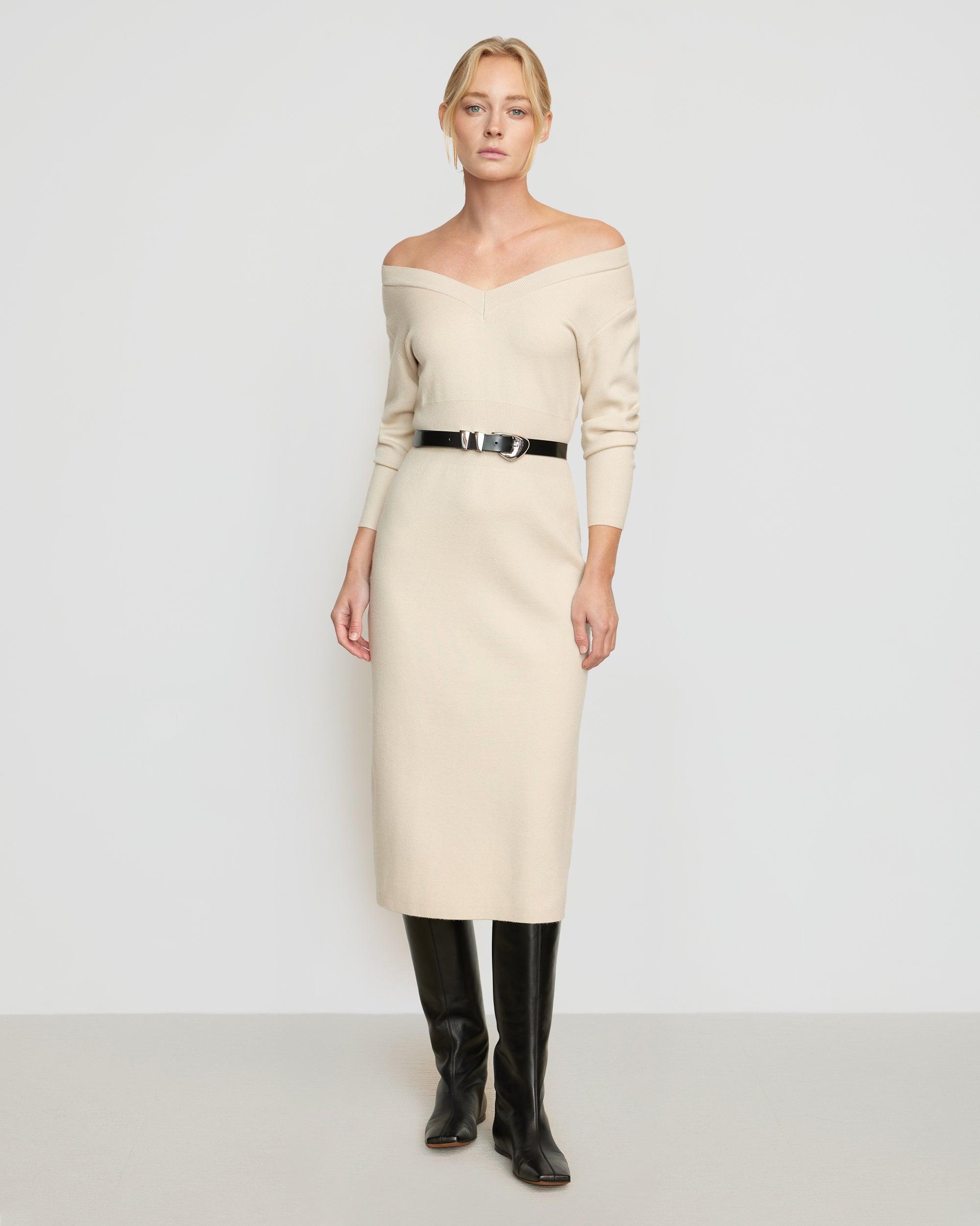 Brea Off-Shoulder Sweater Dress Product Image