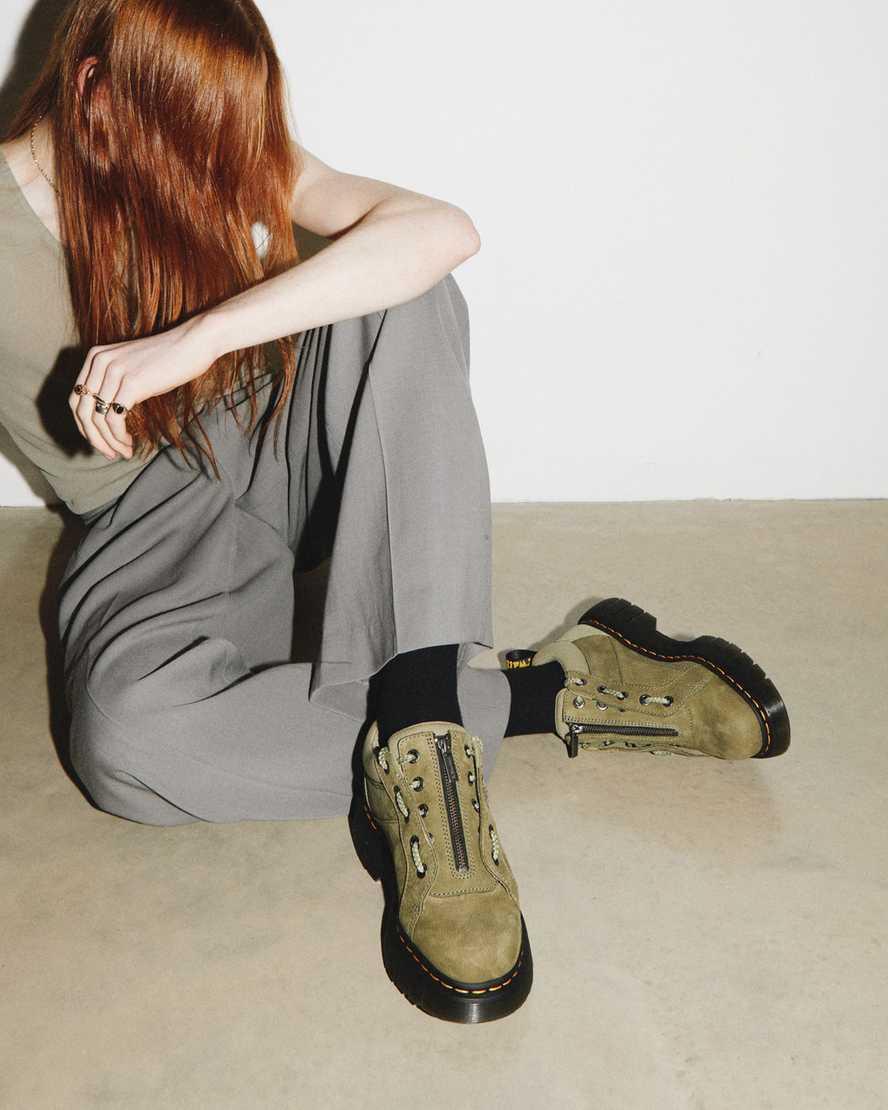 DR MARTENS Woodard Tumbled Nubuck Leather Low Casual Boots Product Image